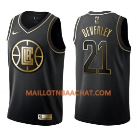 Maillot NBA Los Angeles Clippers Patrick Beverle 21 Nike Noir Golden Edition Swingman - Homme